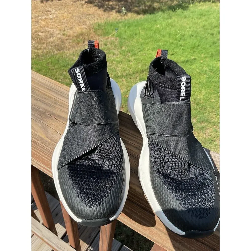 Sorel Kinetic Impact Strap Black Sea Salt Sneakers NL4818-010 Womens 7.5_2